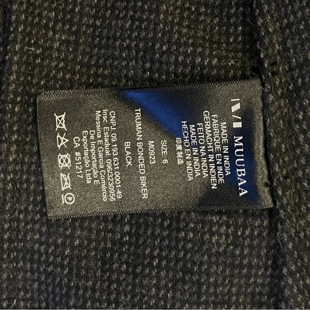 Muubaa Black Leather Biker Jacket - Picture 6 of 6